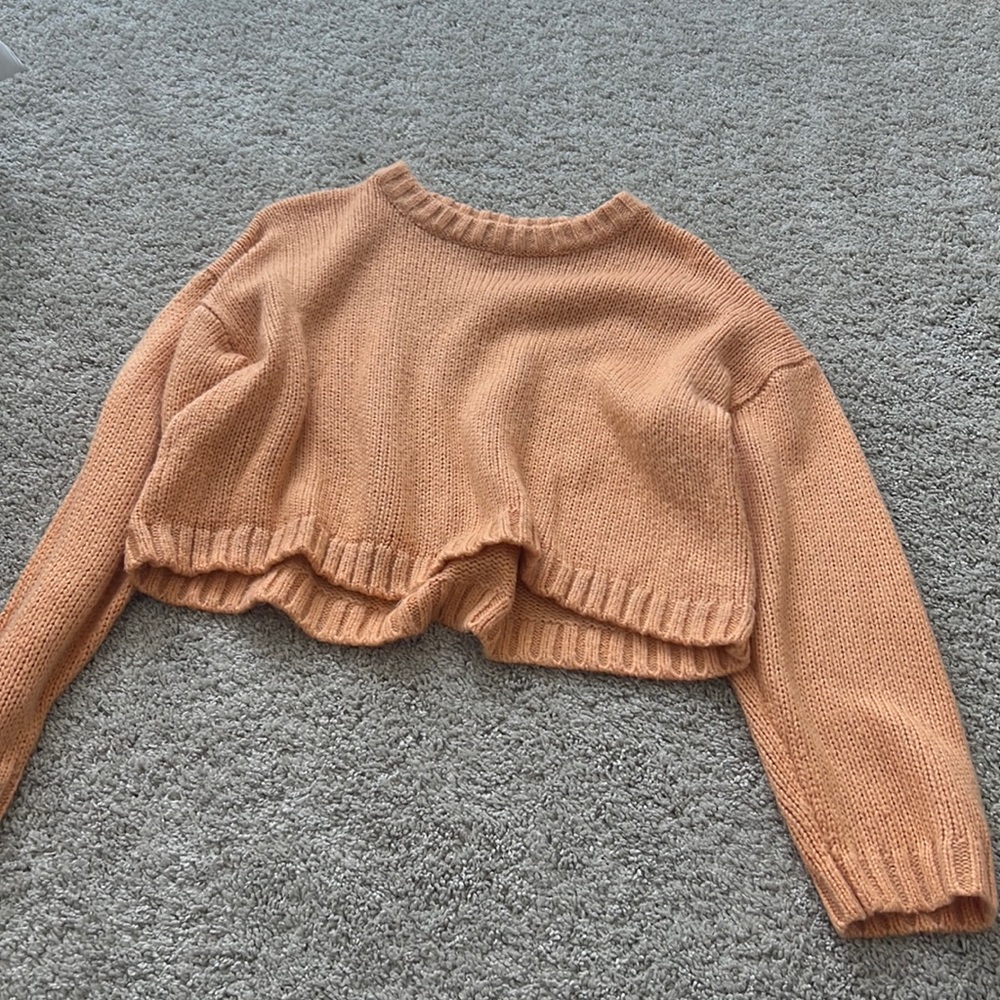 Orange cropped sweater